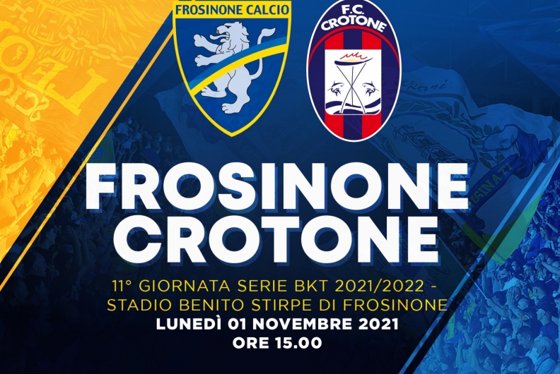 FROSINONE-CROTONE, LA BIGLIETTERIA