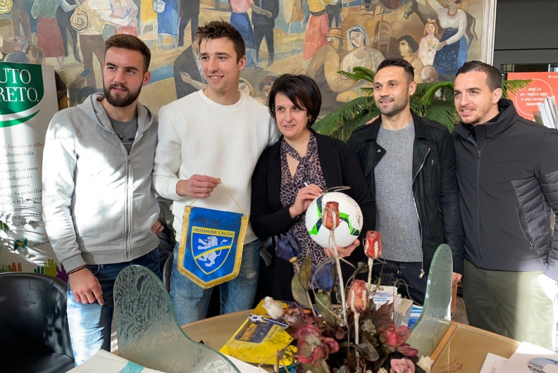 IL FROSINONE ALLA PRESENTAZIONE DEL CALENDARIO DELLO SPORT ALLA BANCA POPOLARE DEL FRUSINATE