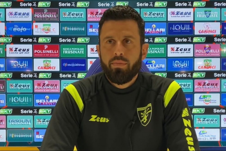 LA CONFERENZA STAMPA DI MISTER GROSSO PRE PERUGIA-FROSINONE